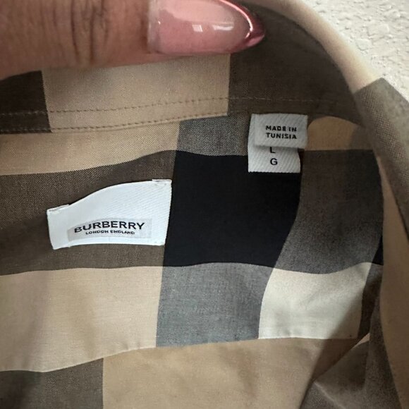 Authentic Burberry Men's Check Cotton Shirt - Picture 3 of 7